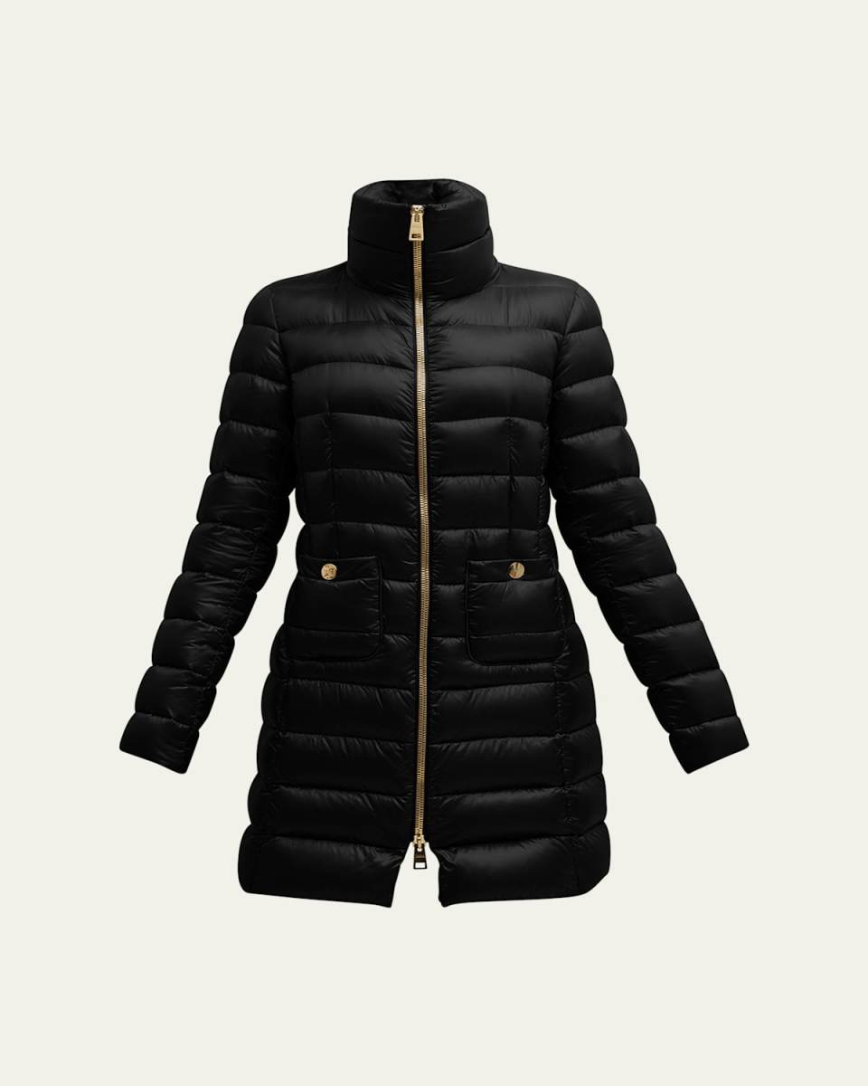 Maria Water-Resistant Ultralight Nylon Long Puffer Jacket